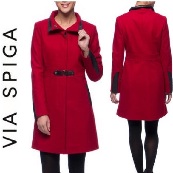 Via Spiga Jackets & Blazers - Via Spiga Wool Blend Walker Coat NWOT 14